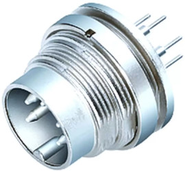 Panel plug, 5 pole, THT, screw locking, straight, 09 0319 99 05