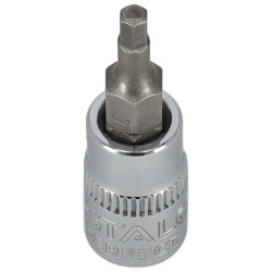 Klucz trzpieniowy na nasadce 1/4” S2 sześciokątny 5mm STALCO PERFECT S-85693