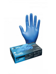 Rękawice jednorazowe, rozm. M, 50Para szt., kolor: Niebieski, Traffi
