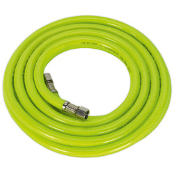 Sealey AHFC5 Air Hose High Visibility 5mtr x &#xD8;8mm with 1/4&quot;BSP Unions