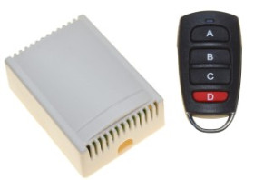 Przekaźnik 4x kanałowy 12V w obudowe + pilot