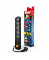 Listwa zasilająca ACAR F5 1.5m czarna