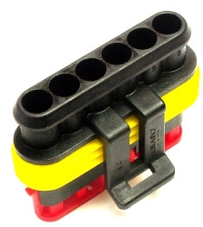 Socket, unequipped, 6 pole, straight, 1 row, black, 282090-1