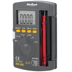 Miernik uniwersalny kieszonkowy multimetr cyfrowy z wyświetlaczem LCD REBEL RB-10B