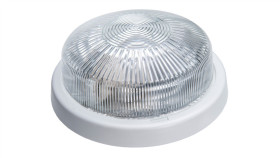 Oprawa Star, E27, 100W, Biała-Polipropylen, Klosz Przeźroczysty-Szkło, Ip44...