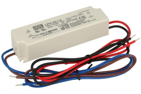 Zasilacz; do LED; LPV-20-12; 12V DC; 1,67A; 20W; stałonapięciowy; IP67; Mean Well