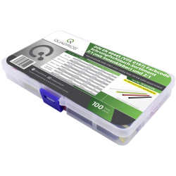 Quadrios 1812CA008 Heatshrink Set 100 Parts 3:1&amp;2:1 Black Red White Green