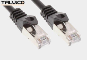 Patch cord FTP kat.5e CCA 2,0m czarny 5P45
