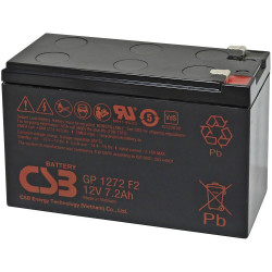 CSB Battery GP1272F2 Standby VRLA 12V 7.2Ah AGM 150x97x65mm Blade Terminal