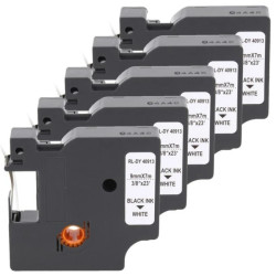 Taśma 5x D1 40913 do drukarki DYMO 9mm 7m biała taśma czarny nadruk