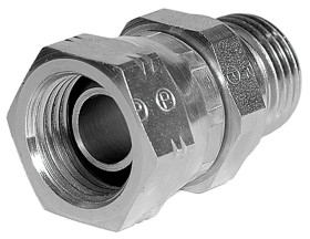 Hydrauliczny adapter gwintowany prosty, Złacze A: G 1/2, Złacze B: G 1/2 męskie, Stal, 200bar