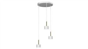 Lampa Wisząca Arena White/Gold 3Xgx53 Mlp7756 Milagro