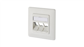 Metz Connect Puszka Ścienna Keystone 3-Portowa Pusta Biała