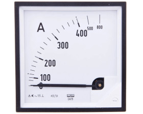 Amperomierz analogowy tablicowy 400/800A do przekładnika 400/5A 96x96mm IP50 C3 K=90 st. EA19N F42100000000