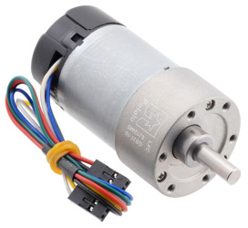 Pololu 10:1 Metal Gearmotor 37Dx65L mm 12V with 64 CPR Encoder (Helical Pinion)