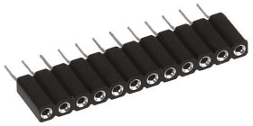 Podstawka SIL, raster: 2.54mm, 6-pinowemontaż: Montaż powierzchniowy, zakończenie: Lutowane, 3A, 100 V AC, 150 V DC