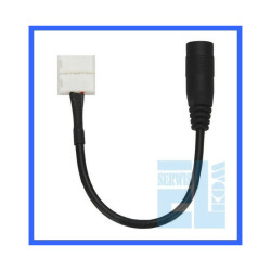 ZŁĄCZE TASMY LED 10mm KABEL GNIAZDO DC 2.1/5.5