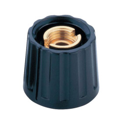 Mentor 332.6 Plastic Turning Knob - Collet Fixing - &#xD8; 20mm - Black