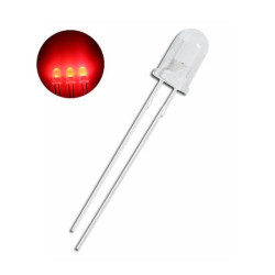 5mm LED Diode, Red, Matt - 10 pcs Pack