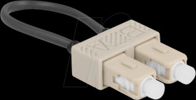 86922 Fiber optic loopback adapter, SC / OM2, multimode, beige