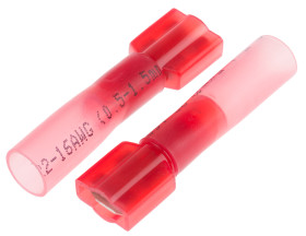 Konektor płaski Żeński 6.35 x 0.8mm 0,5 → 1,5 mm², 22 → 16 AWG długość 36.5mm Izolacja: Izolowane Cyna