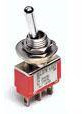 Toggle switch, metal, 2 pole, latching, On-Off-On, 5 A/125 VAC, 28 VDC, silver-plated, 1825139-9