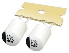 Aluminiowy kondensator elektrolityczny 220 μF 35V dc Otwór przelotowy Panasonic Przewód promieniowy roztaw: 5 mm