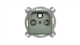 Mini Mechanizm Gniazda Abonenckiego Rtv-Sat Przelotowego 10Db Szałwiowy 61Mgsp