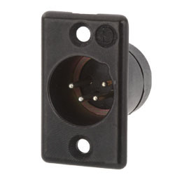 Złącze XLR 5 -pinowe Montaż na panelu Męski