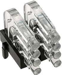 Światłowód do LED, sztywny, kątowy, dł. 15.7mm, 4-rzędowy, 8-drożny, , MENTOR