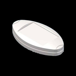 Teko - seria OVO-1 (OVO-1IR.7) - obudowa do pilota w kolorze białym z otworem na LED (124,2 x 66,3 x 23 mm)