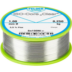 Felder 5552941020 ISO-Core Sn100Ni+ Solder Lead-Free 1mm 0.250kg High Quality