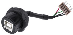 Złącze USB B Montaż na panelu Żeński 2.0