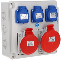 Rozdzielnica 5x32A 5x16A 3x16A INA=32A IP54 SB-005005-S0030-54