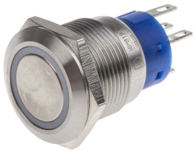 Nasadka przełącznika Zatrzaskowy SPDT średnica wycięcia 19.2mm, montaż panelowy RS PRO