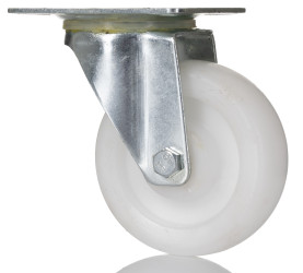 Koło samonastawne średnica kabla 75mm Płyta RS PRO 75kg wysokość całkowita 95mm