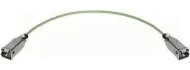 System cable, RJ45 plug, straight to RJ45 plug, straight, Cat 5, PVC, 1.5 m, green, 09457151164
