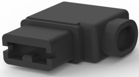 Insulating sleeve for 6.35 mm, 1 pole, PA, black, 1-176497-9