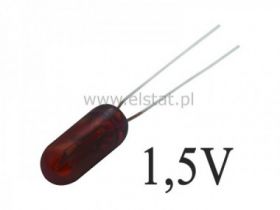 Żarówka 1,5V 50mA miniaturowa czerwona