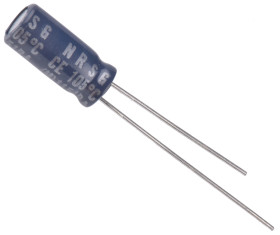 Kondensator 47μF 25V dc THT NIC Components roztaw: 2mm 5 x 11mm