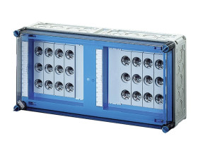 Skrzynka Mi z podst. bezpiecz., IP 65, wlk.4 - 600x300x170, 8x25A, E27, szyny zb.250A Mi 3425 2000626