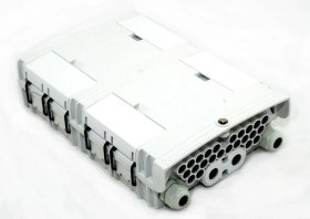 Mufa światłowodowa TELCOLINE 24F, 4 wejścia, 24 wyjścia, GFP-24N, szara