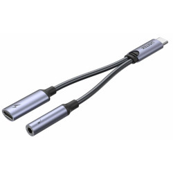 Adapter Jack 3,5 na USB-C UNITEK + Ładowanie 60W HQ