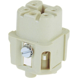 Złącze śrubowe (wkład) (0,75-1,5 mm2) 4+PE żeńskie 230/400V 10A Han A 09200042711