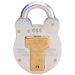 Squire 660 Old English Padlock with Steel Case 64mm