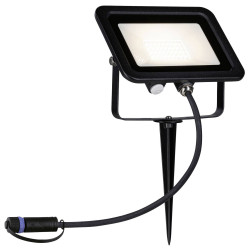 Paulmann 94575 Plug &amp; Shine Floodlight 16W Warm White Black Weatherproof