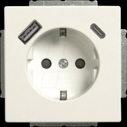 20 EUCB2USBAC-44M Earthed contact/USB-A+C socket Safety