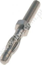 60550NI Wtyczka lamelkowa 4mm, gwint M4x0,7mm, Ni, ELECTRO-PJP, 60550NI