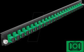 43352 19" Splice Box Front Panel, 24 port, SC Simplex, green