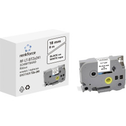 Renkforce RF-6027518 Labelling tape white-black 18mm 8m for labellers